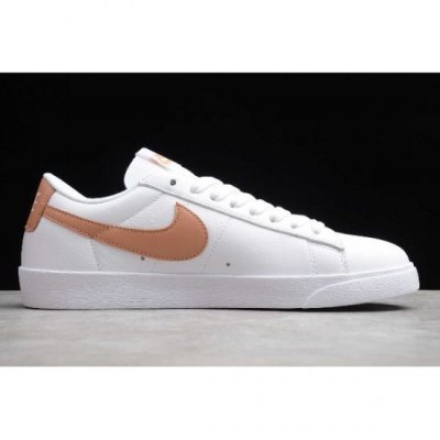 Nike Blazer Low Le Beyaz / Pembe Altın Kaykay Ayakkabı Türkiye - U6B4IRI7